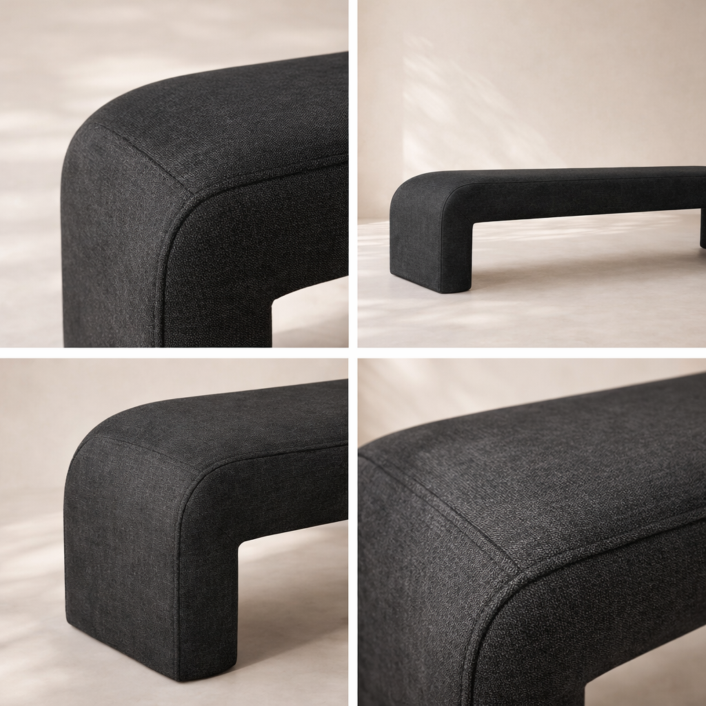 Niagara Boucle Fabric Bench