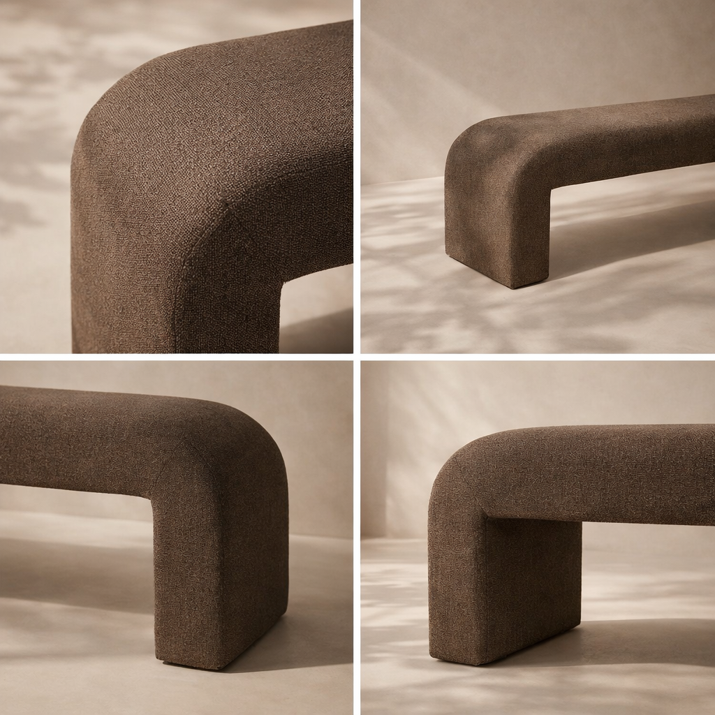 Niagara Boucle Fabric Bench