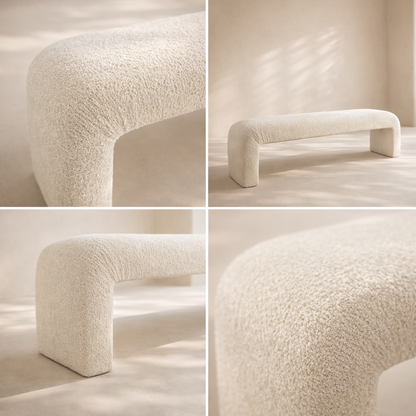 Niagara Boucle Fabric Bench