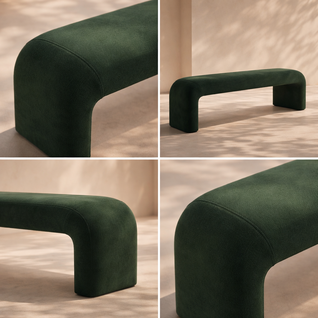 Niagara Boucle Fabric Bench