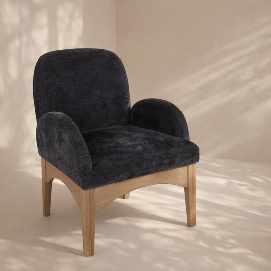 Waldorf 23" Chenille Fabric Dining Arm Chair