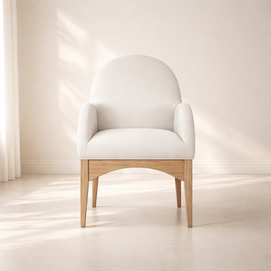 Waldorf 23" Chenille Fabric Dining Arm Chair