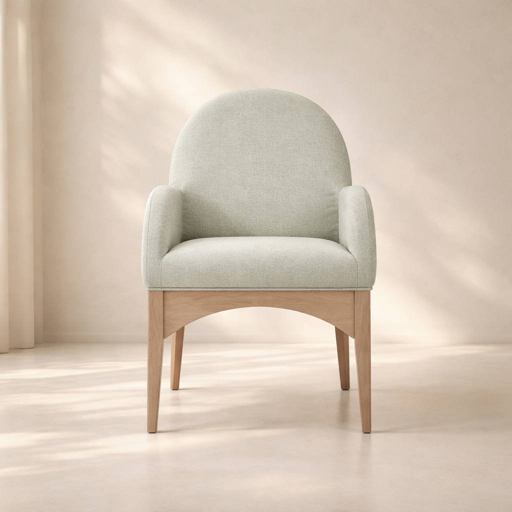 Waldorf 23" Chenille Fabric Dining Arm Chair