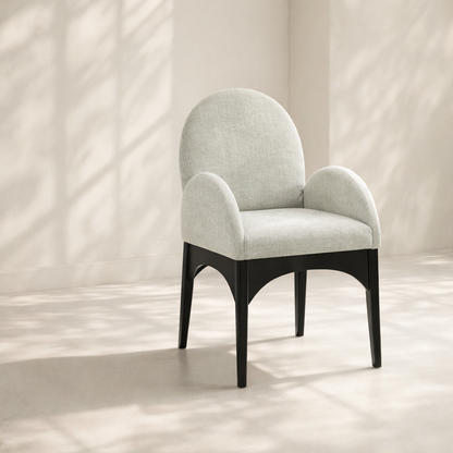 Waldorf 23" Chenille Fabric Dining Arm Chair