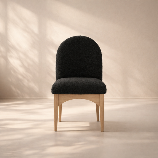 Waldorf 18" Boucle Fabric Dining Side Chair