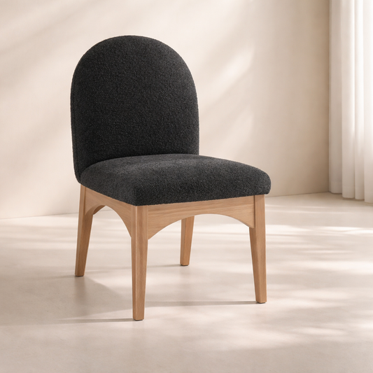 Waldorf 18" Boucle Fabric Dining Side Chair