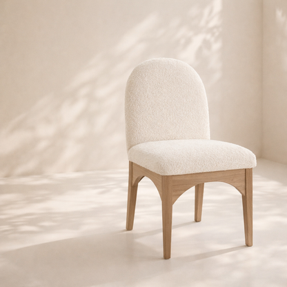 Waldorf 18" Boucle Fabric Dining Side Chair