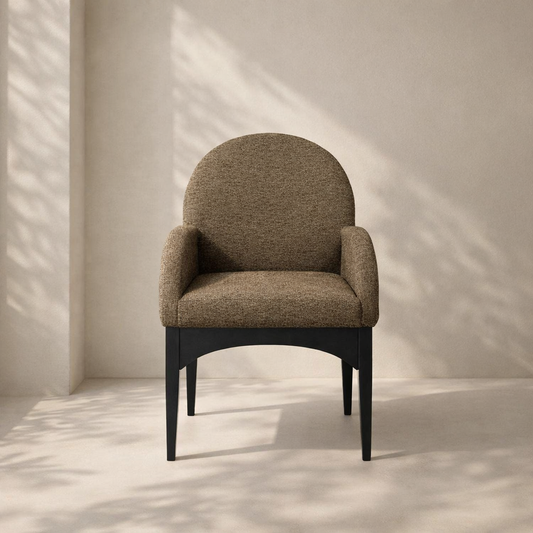 Waldorf 23" Boucle Fabric Dining Arm Chair