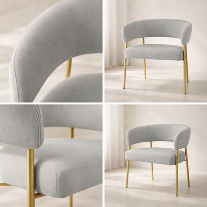 Creston Linen Fabric Dining Chair