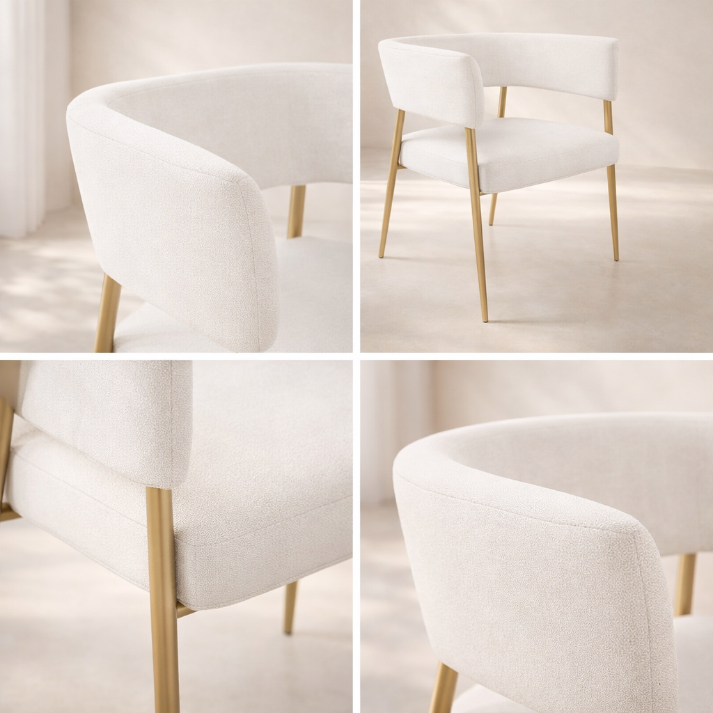 Creston Linen Fabric Dining Chair