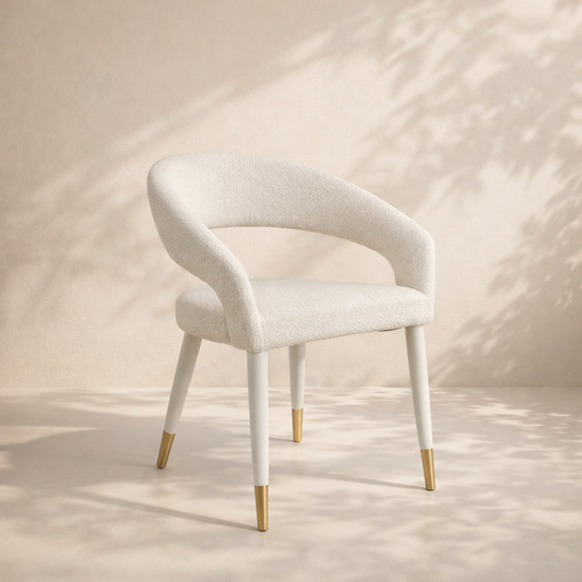 Destiny Boucle Fabric Dining Chair