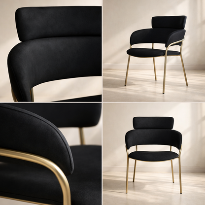 Yara Velvet Dining Chair (set of 2)