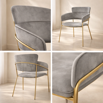 Yara Velvet Dining Chair (set of 2)