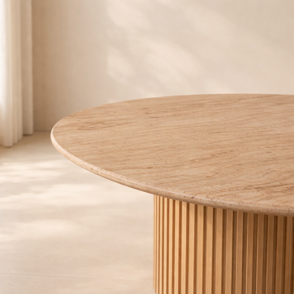 Genoa Travertine 48" Dining Table