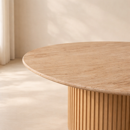 Genoa Travertine 48" Dining Table