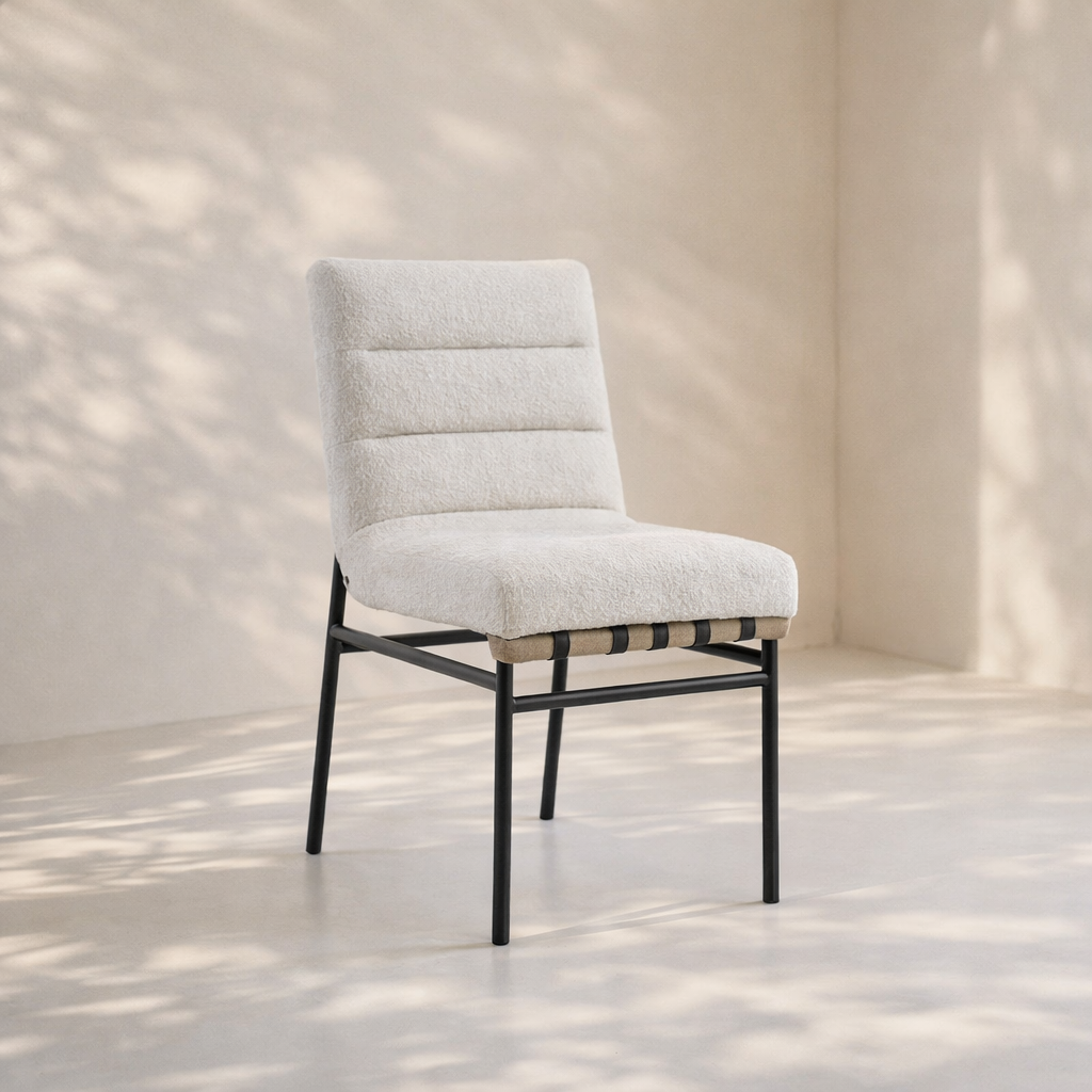 Burke Boucle Fabric Dining Chair (set of 2)