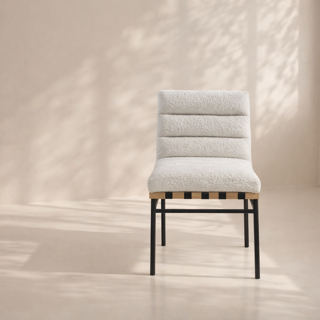 Burke Boucle Fabric Dining Chair (set of 2)