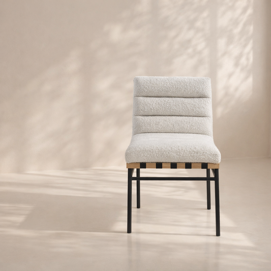 Burke Boucle Fabric Dining Chair (set of 2)