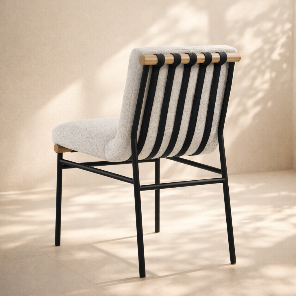 Burke Boucle Fabric Dining Chair (set of 2)