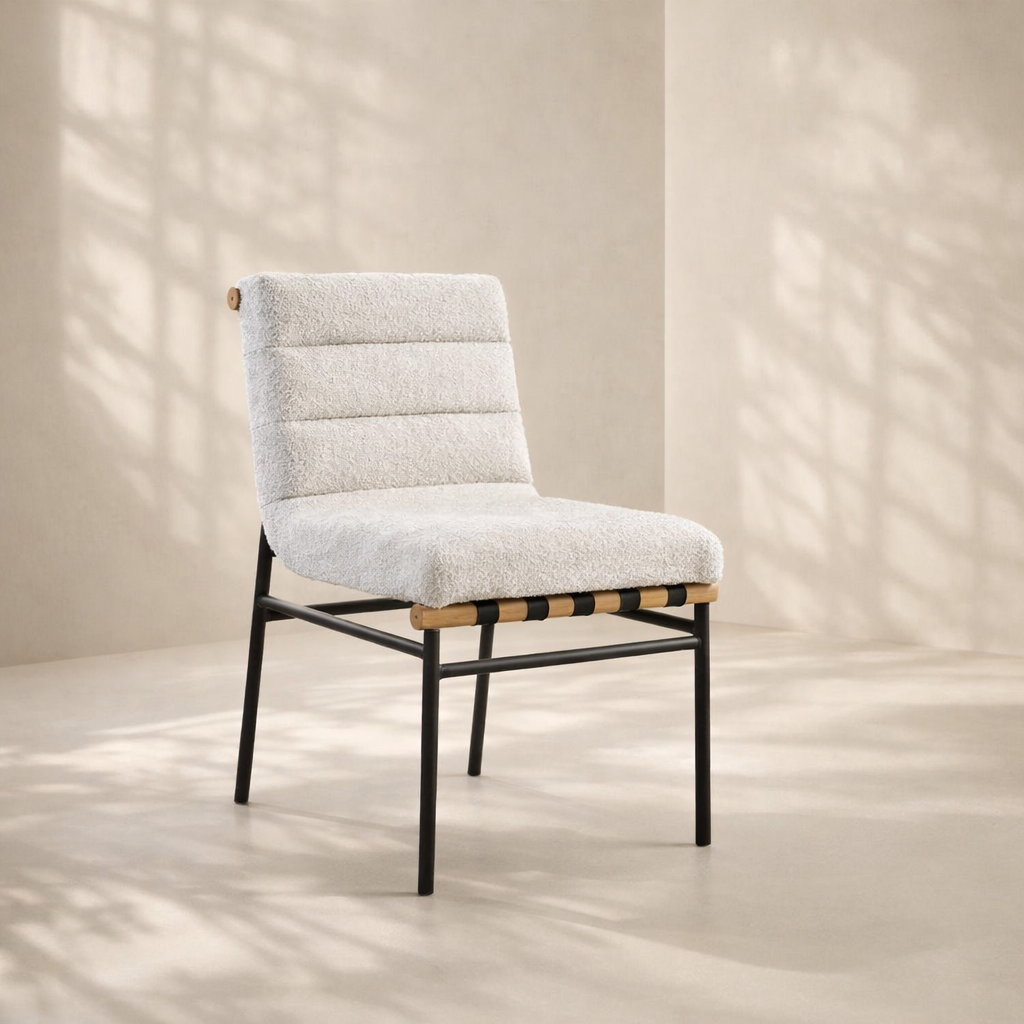 Burke Boucle Fabric Dining Chair (set of 2)