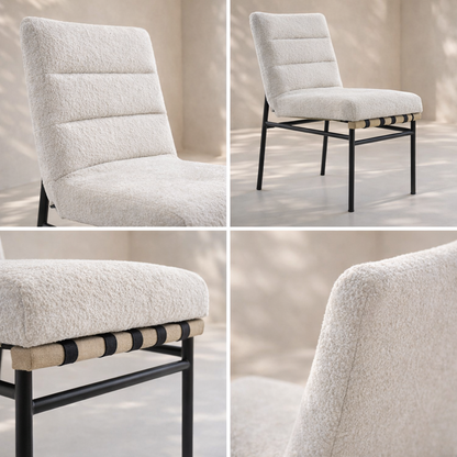 Burke Boucle Fabric Dining Chair (set of 2)