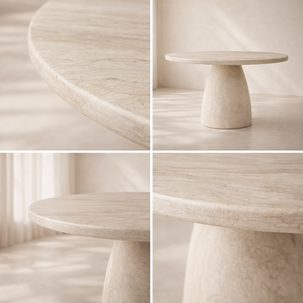 Cosenza Marble Finish Indoor / Outdoor Concrete Dining Table