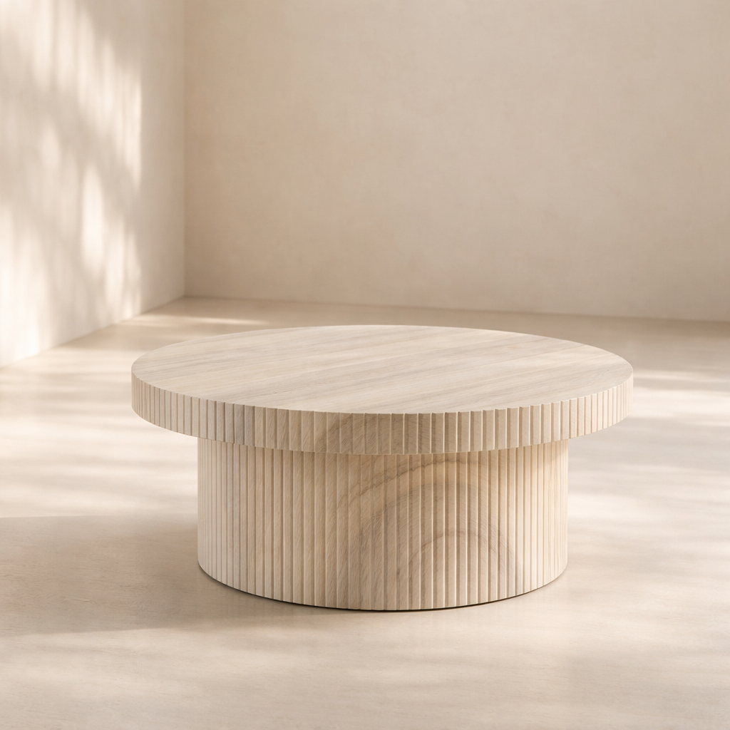 Legatto Travertine Finish Indoor / Outdoor Concrete Coffee Table