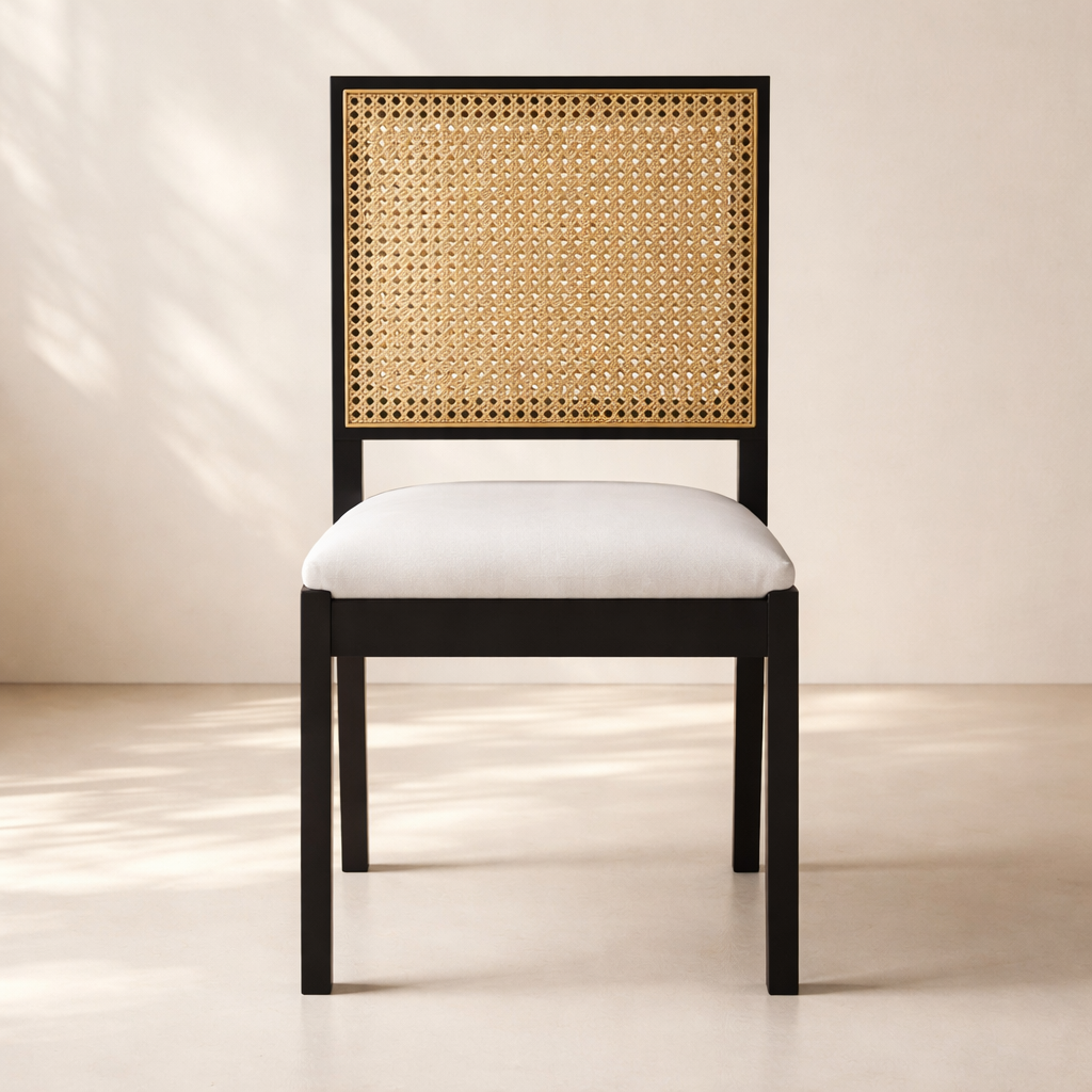 Butterfly Linen Fabric Dining Chair (set of 2)