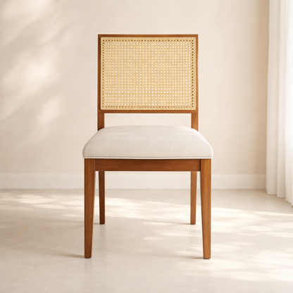 Butterfly Linen Fabric Dining Chair (set of 2)