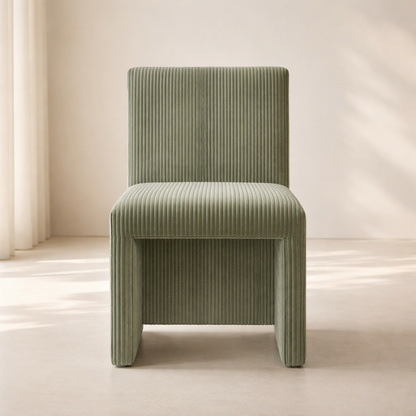 Benson Corduroy Fabric Upholstered Dining Chair (set of 2)