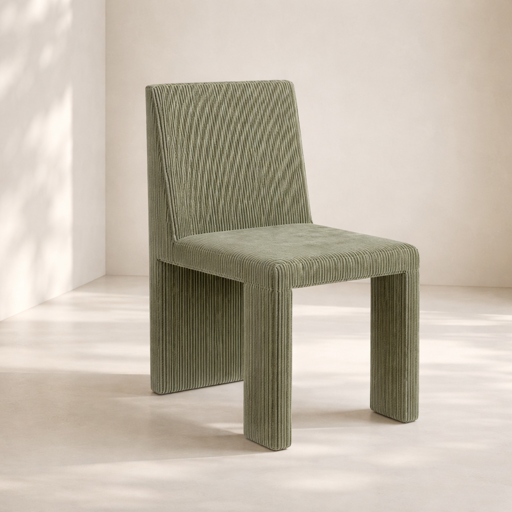 Benson Corduroy Fabric Upholstered Dining Chair (set of 2)
