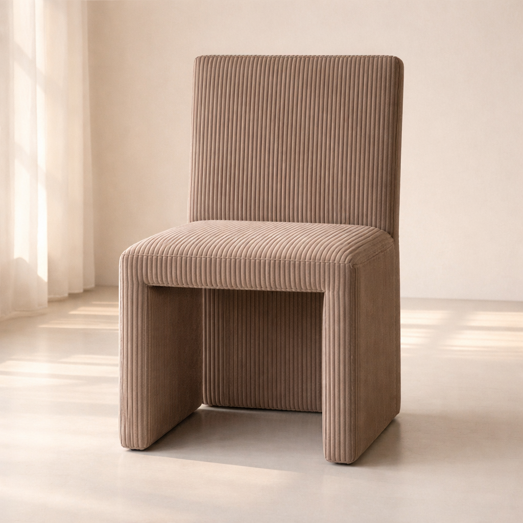Benson Corduroy Fabric Upholstered Dining Chair (set of 2)