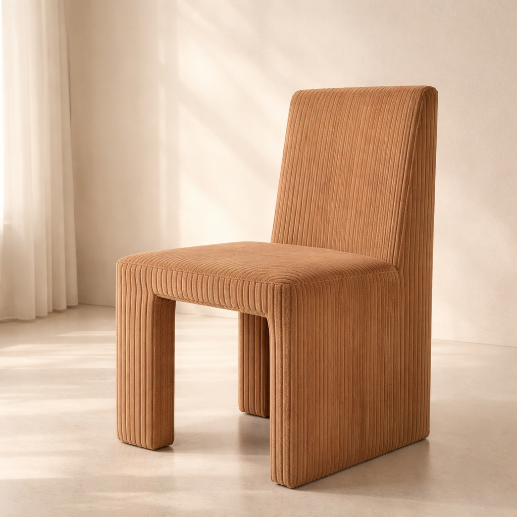 Benson Corduroy Fabric Upholstered Dining Chair (set of 2)