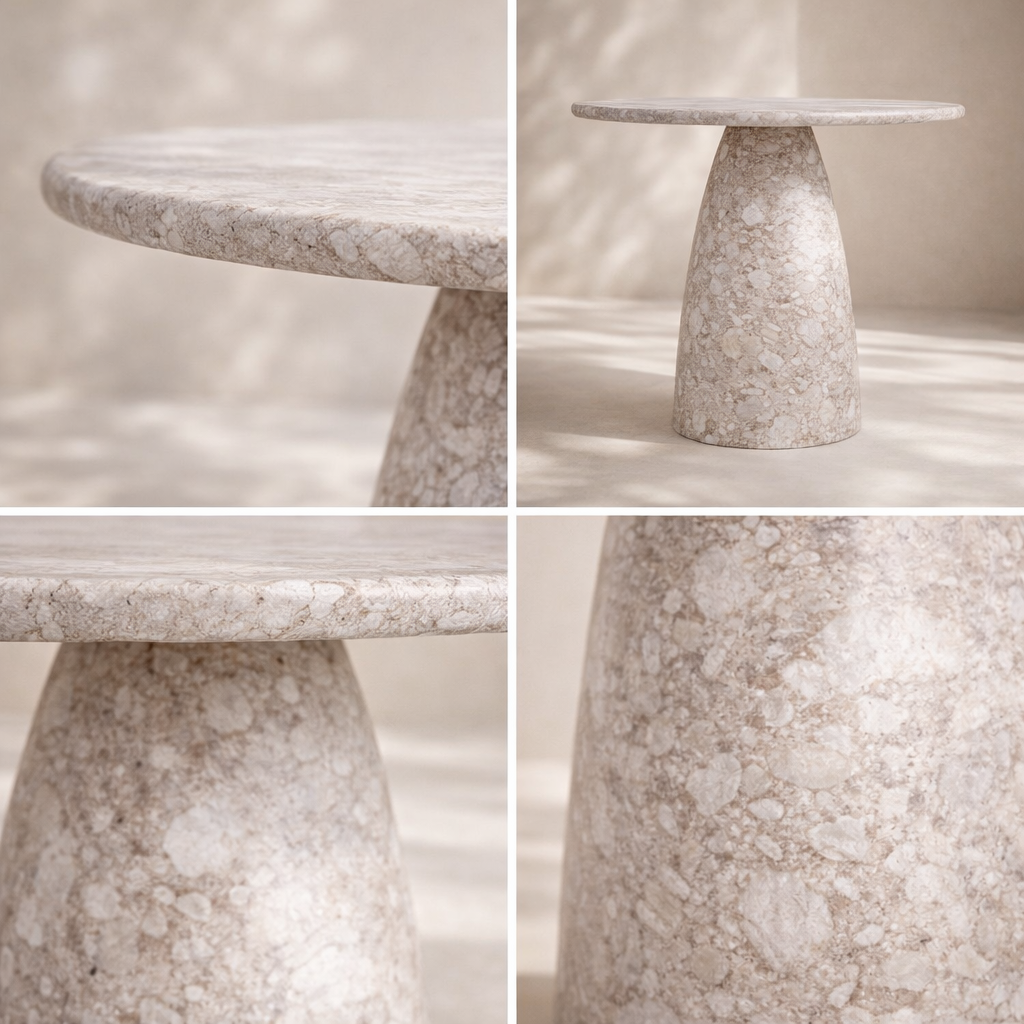 Cosenza Marble Finish Indoor / Outdoor Concrete Dining Table