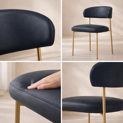 Lupita Vegan Leather Upholstered Dining Chair (set of 2)