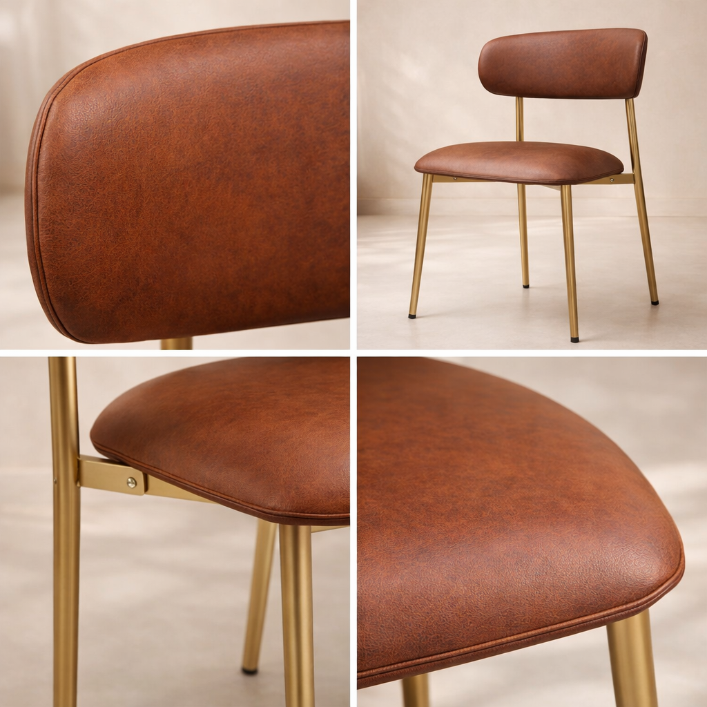 Lupita Vegan Leather Upholstered Dining Chair (set of 2)