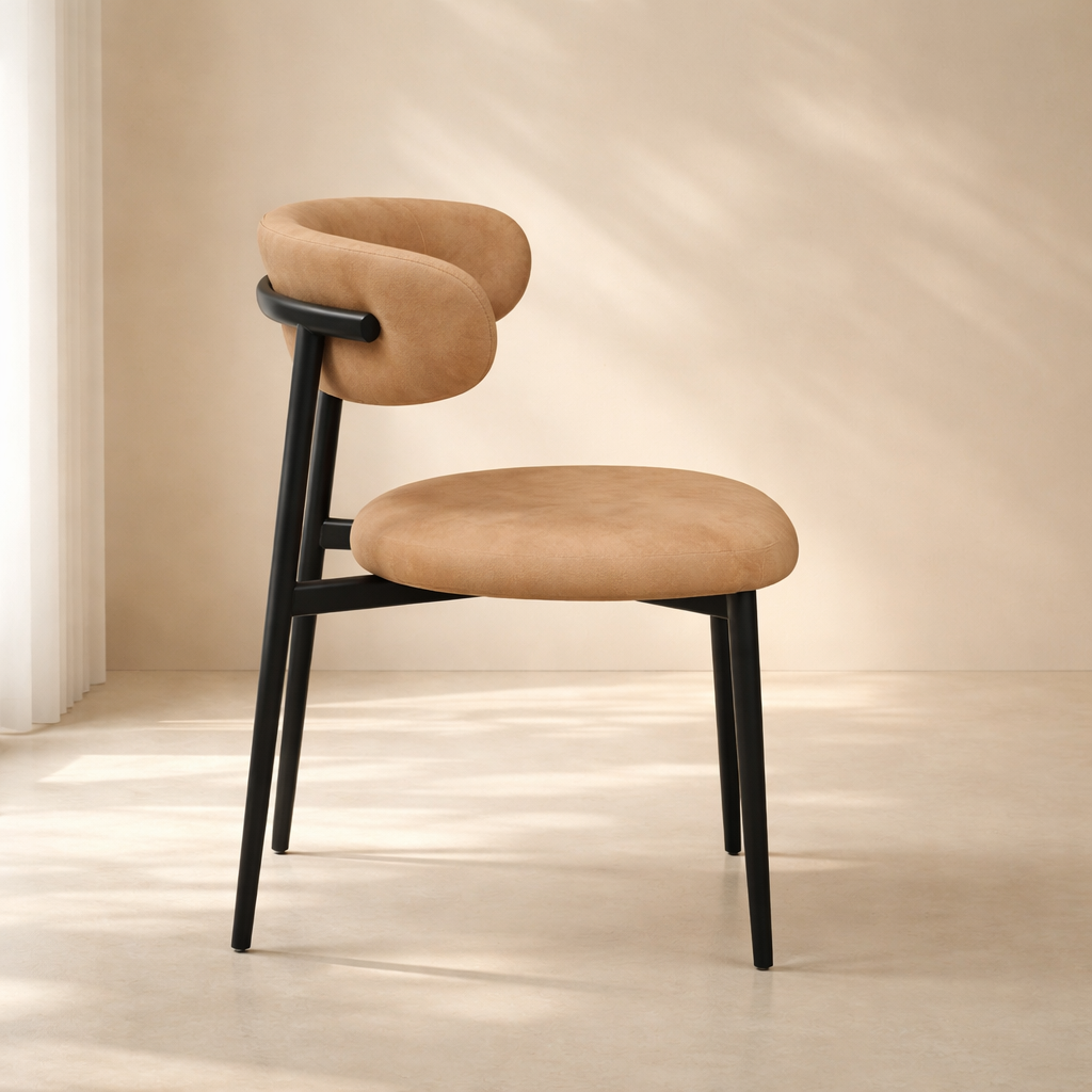 Lupita Vegan Leather Upholstered Dining Chair (set of 2)