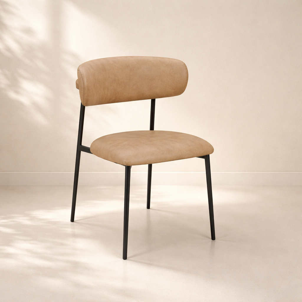 Lupita Vegan Leather Upholstered Dining Chair (set of 2)