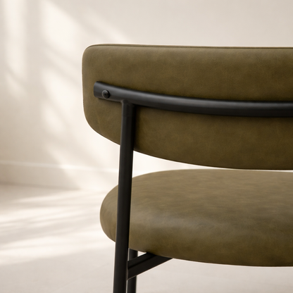 Lupita Vegan Leather Upholstered Dining Chair (set of 2)