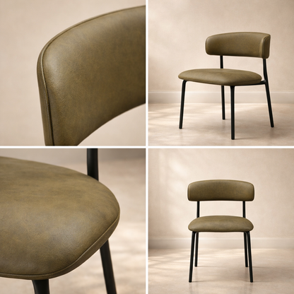 Lupita Vegan Leather Upholstered Dining Chair (set of 2)