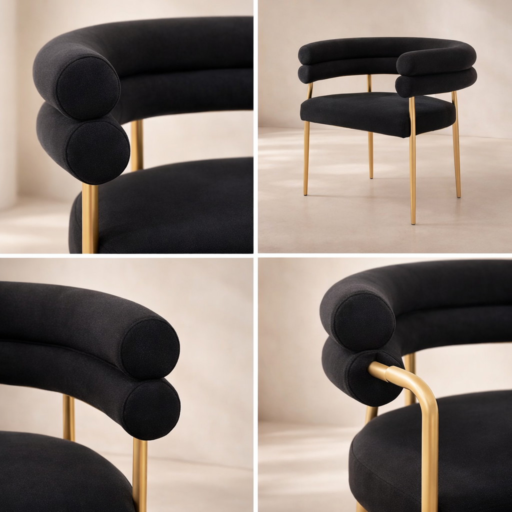 Brielle Boucle Fabric Dining Chair