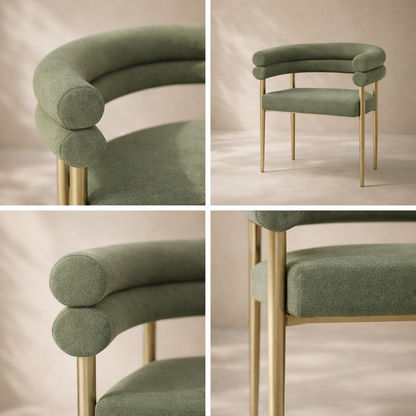 Brielle Boucle Fabric Dining Chair