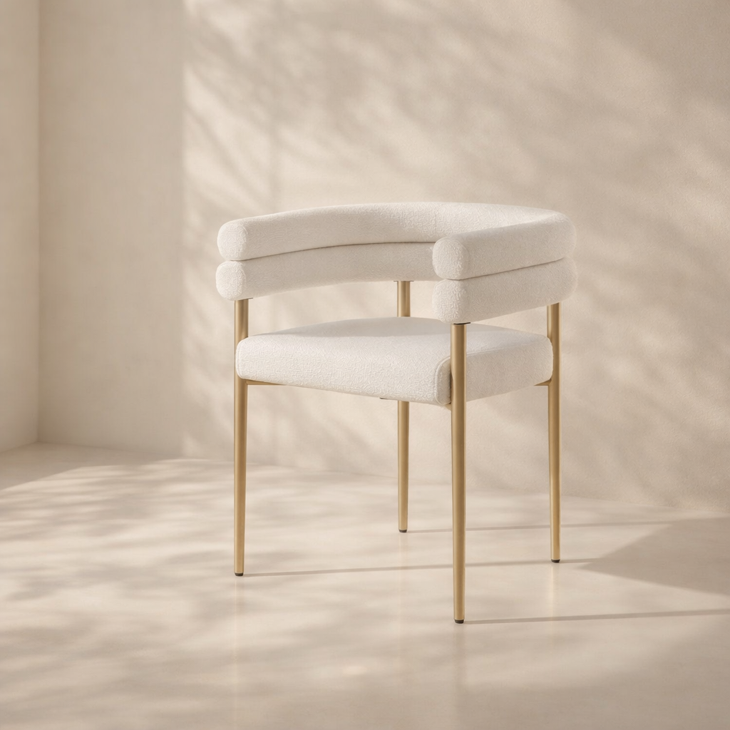 Brielle Boucle Fabric Dining Chair