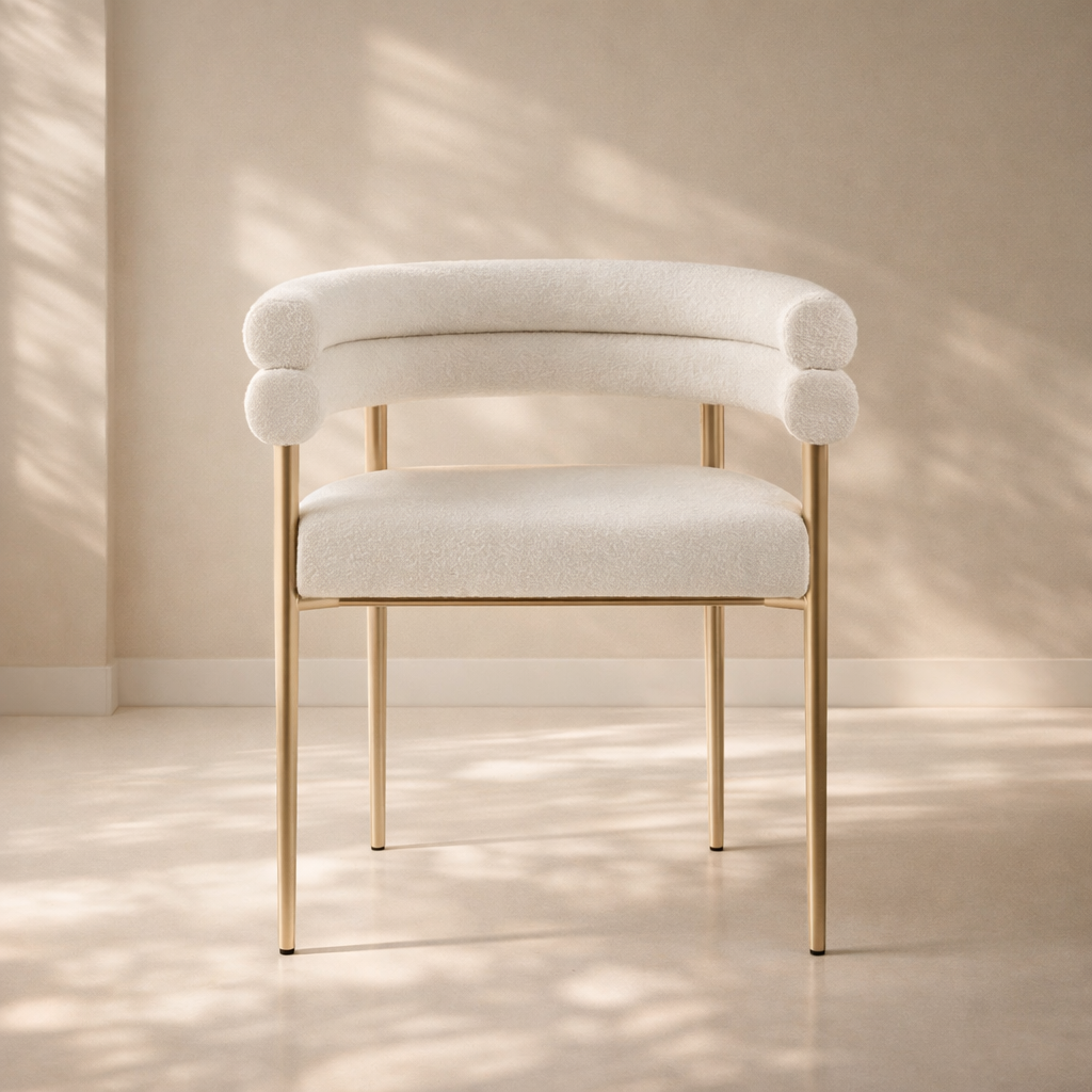 Brielle Boucle Fabric Dining Chair