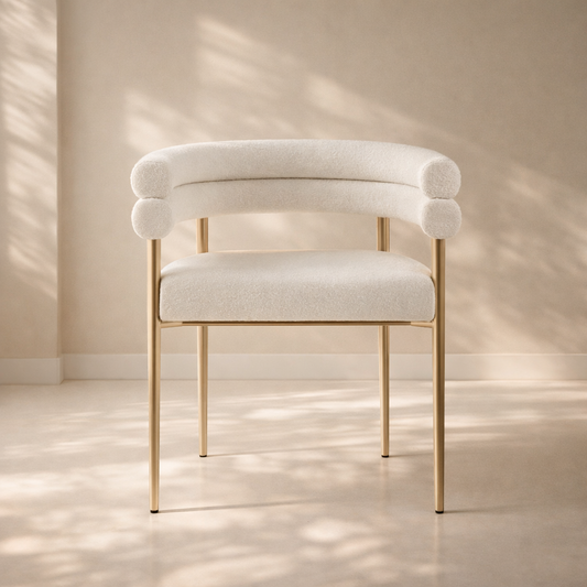 Brielle Boucle Fabric Dining Chair