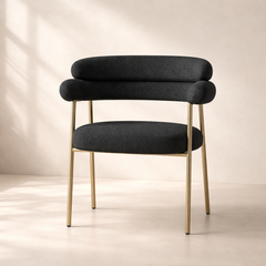 Blake Boucle Fabric Dining Chair 