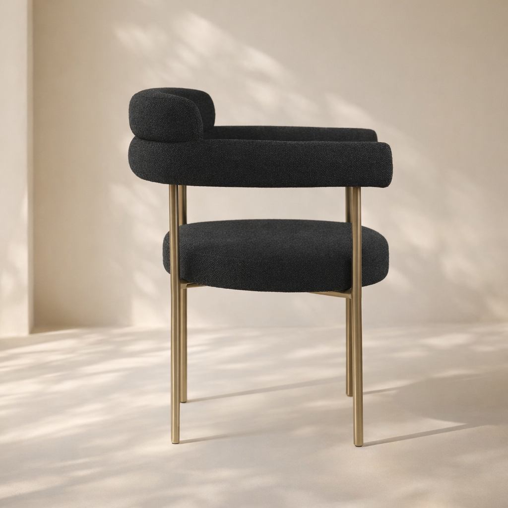 Blake Boucle Fabric Dining Chair