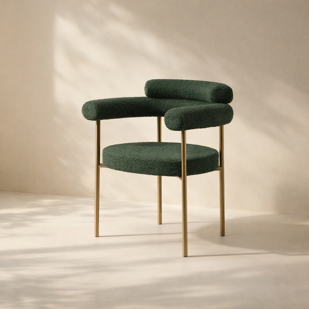 Blake Boucle Fabric Dining Chair