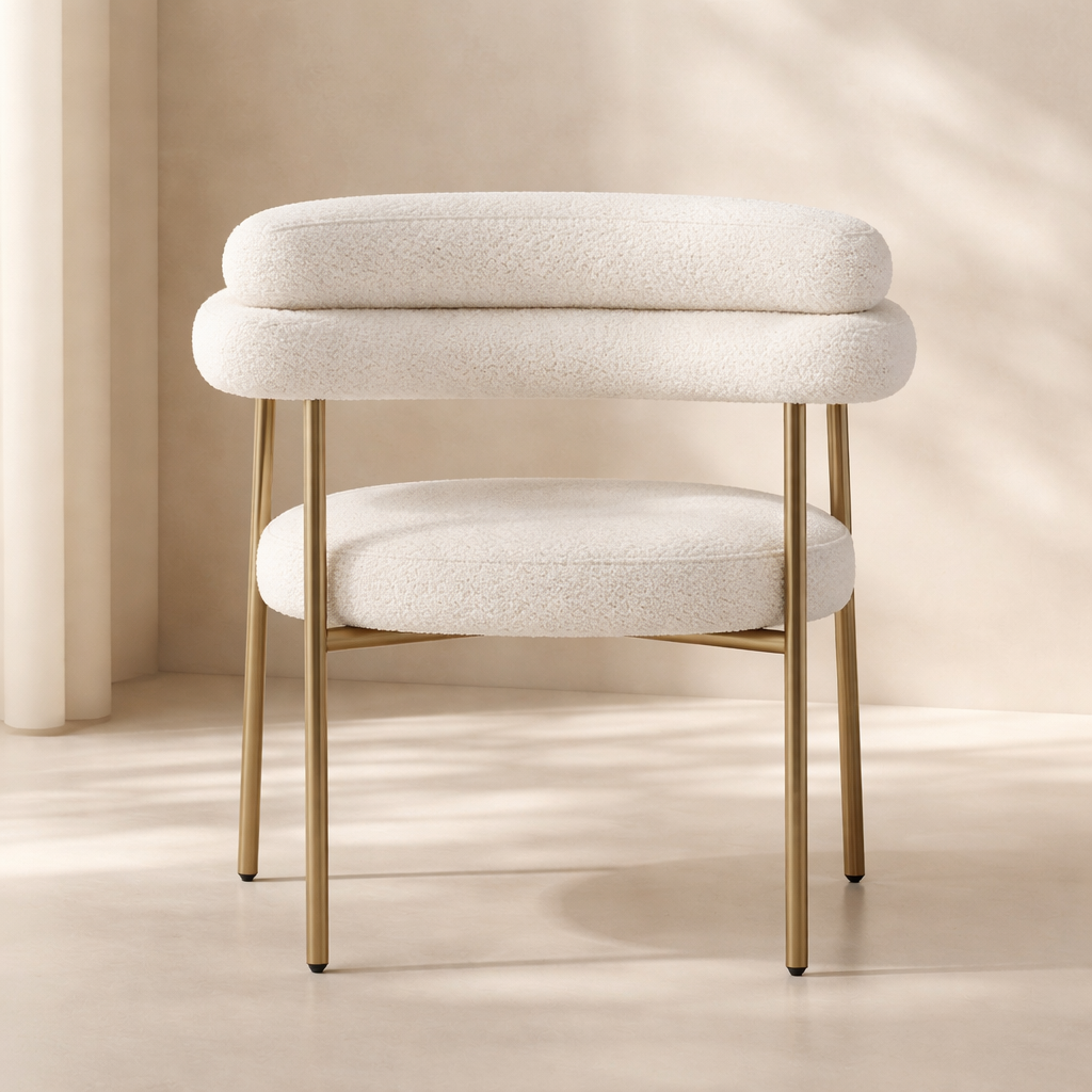Blake Boucle Fabric Dining Chair