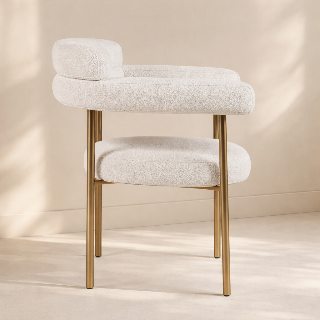 Blake Boucle Fabric Dining Chair